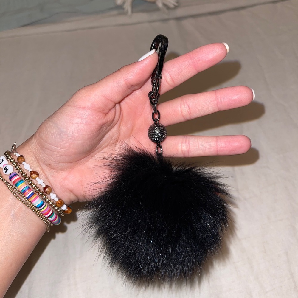 Michael Kors pompom keychain